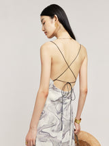 Open back design strappy dress