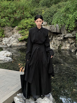 Avant-garde long shirt dress