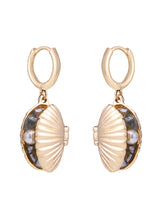 Gold shell light luxury earrings resort style