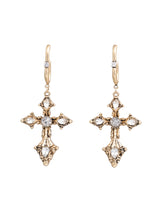 Vintage cross earrings