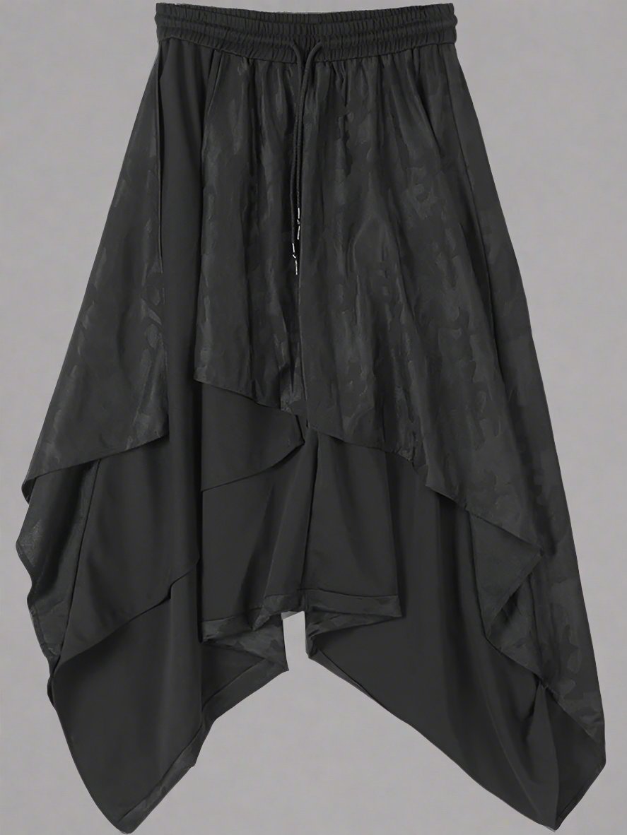 Japanese kendo style loose wide-leg pants