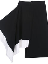 Black skirt female loose and irregular design