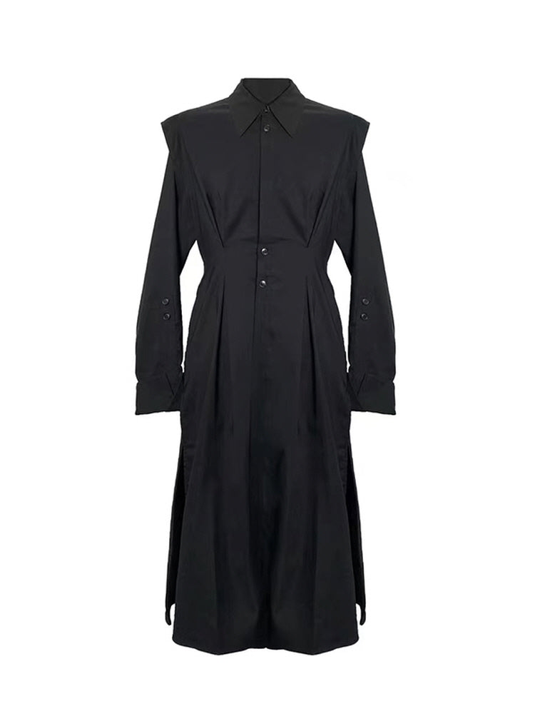 Avant-garde long shirt dress