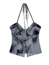 Gray halo necklace top