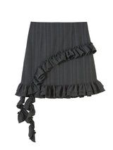 Irregular A-line ruffle skirt