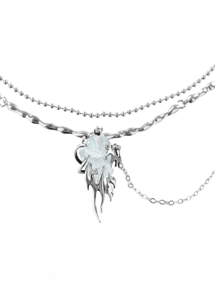 Ice source hunting clavicle chain necklace